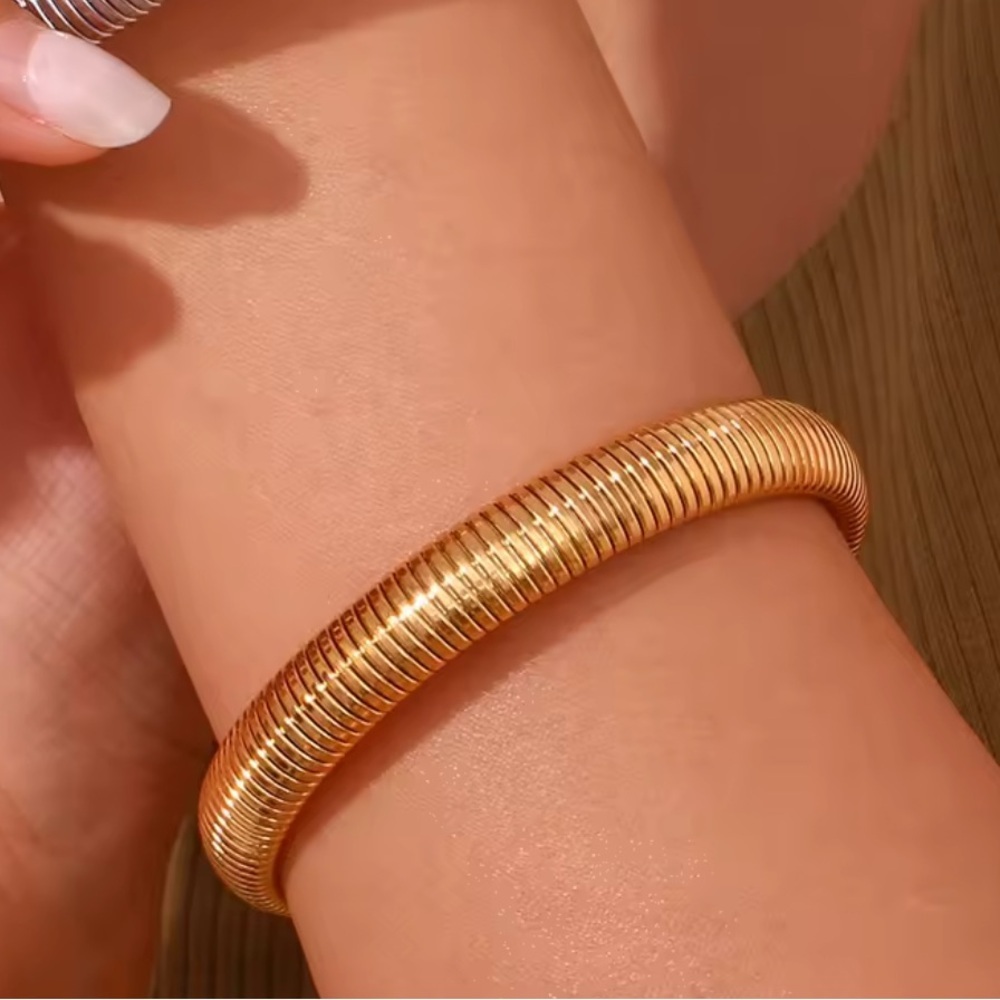 Gold Bangle  Waterproof Elastic Bangle Bracelet